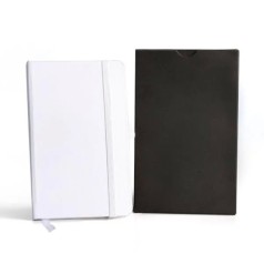 Caderneta Sem Pauta Branca 14X21 cm Personalizada