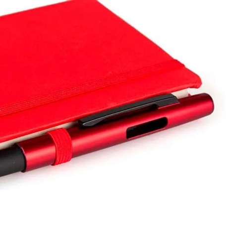 Caderneta Sem Pauta Vermelho 14X21 cm Personalizada