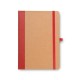 Caderneta Sem Pauta 14X21cm Bege/Vermelho Personalizada
