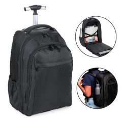 Mochila em Polyester 600D com Rodinha 35L Preta Personalizado