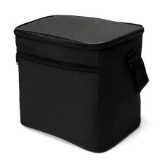 Bolsa Térmica Preta em Polyester 600D/Peva 27X20X25cm Personalizado