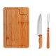 Conjunto para Churrasco em Bambu / Madeira / Inox Texas 3 Pçs Personalizado