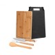 Conjunto para Churrasco em Bambu / Madeira / Inox 4 Pçs Personalizado