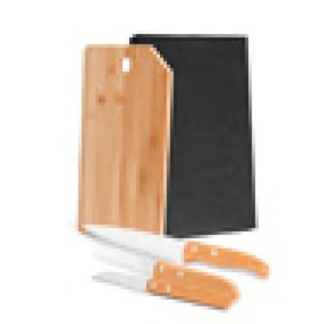 Conjunto para Cozinha em Bambu / Madeira / Inox Oregon 4 Pçs Personalizado