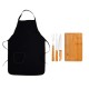 Conjunto para Churrasco em Bambu / Madeira / Inox Texas 5 Pçs Personalizado