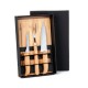 Kit para Churrasco em Bambu / Madeira / Inox 4 Pçs Personalizado