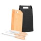 Conjunto para Cozinha em Bambu / Madeira / Inox 4 Pçs Personalizado