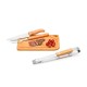 Conjunto para Churrasco em Bambu / Inox / Madeira 4 Pçs Personalizado