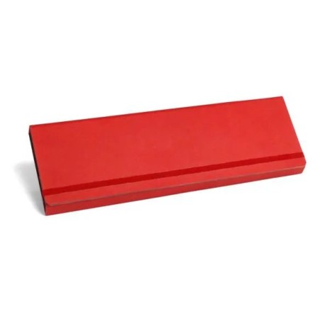Kit Garfo e Faca Inox / Madeira com Estojo Vermelho 3 Pçs Personalizado