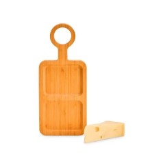 Petisqueira em Bambu com Alça 33X14X2cm Personalizado