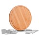 Conjunto para Queijo em Bambu / Inox 5 Pçs Personalizado