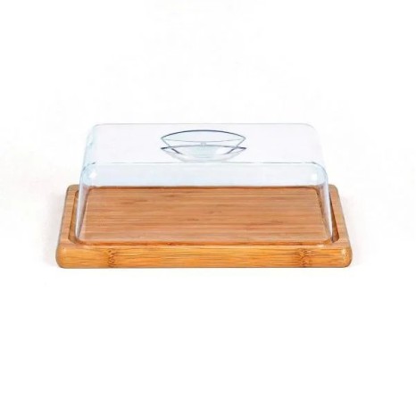 Porta Frios / Manteiga em Bambu com Tampa Personalizado