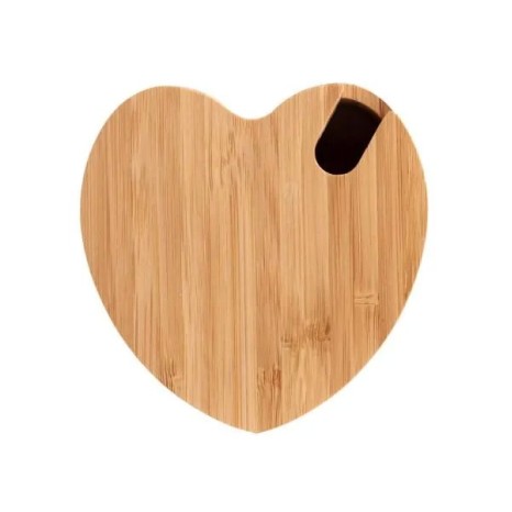 Açucareiro com Formato de Coração e Colher em Bambu Personalizado