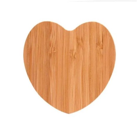 Saleiro em Bambu com Formato de Coração Personalizado