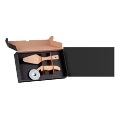 Cortador de Pizza Inox / Bambu com Espátula Personalizado