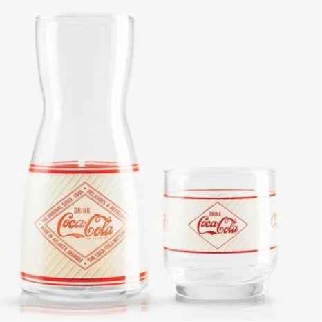 Moringa de Vidro com Copo Coca Cola Retrô 500Ml / 290Ml Personalizado
