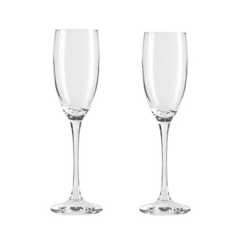 Kit de Taças de Vidro para Champagne 190 Ml 2 Pçs Personalizado