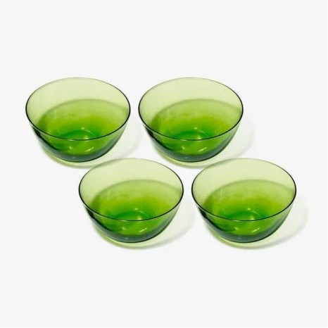 Tigelas em Vidro Verde 4 Pçs 0,35 L Personalizado