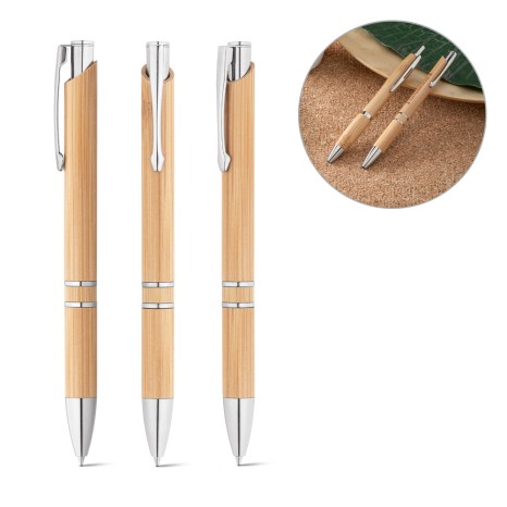 Caneta Executiva de Bambu Ecológico Personalizada