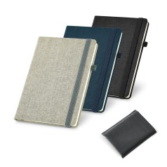 Caderno Capa Dura com Capa em Tecido