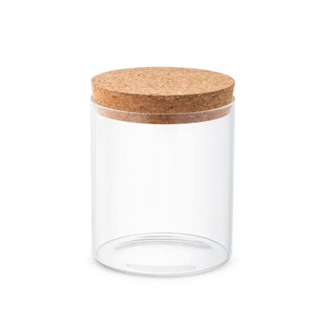 Pote de Vidro 700Ml com Tampa de Cortiça Personalizado