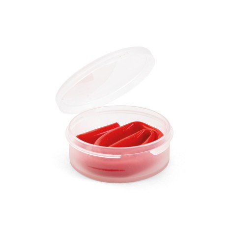 Canudo Reutilizável Dobrável de Silicone com Estojo Plástico Personalizado para Brinde