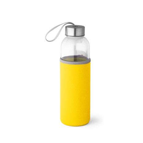 Squeeze de Vidro com Tampa de Aço Inox Personalizado