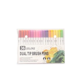 Kit Canetinhas Ponta Dupla 36 Cores para Brinde