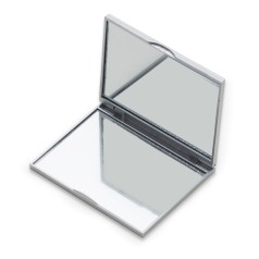 Espelho de Bolso Duplo Quadrado Plástico para Brinde