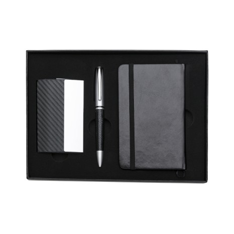 Kit Caneta e Caderneta Tipo Moleskine com Logotipo