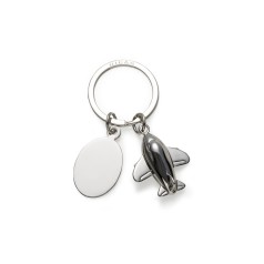 Chaveiro Metal Avião com Placa para Empresas