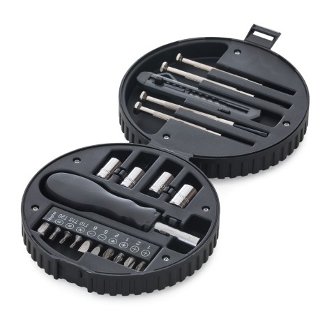 Kit Ferramenta com Estojo Formato Pneu Promocional