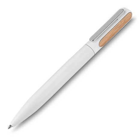 Caneta Metal Det. Bambu com Estojo Promocional