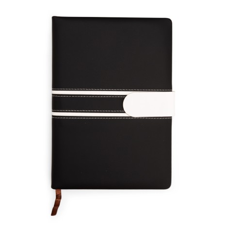 Caderno de couro fosco com alça personalizado