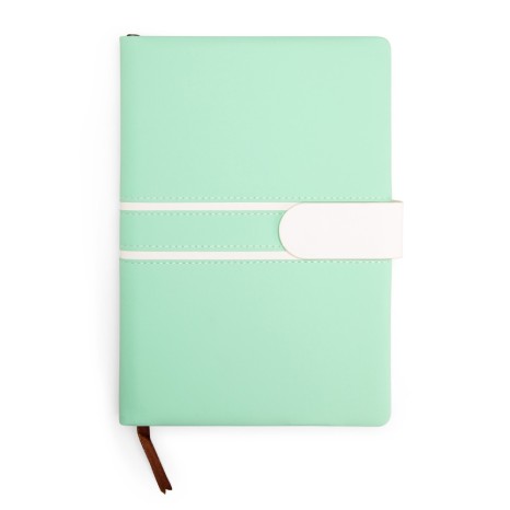 Caderno de couro fosco com alça personalizado
