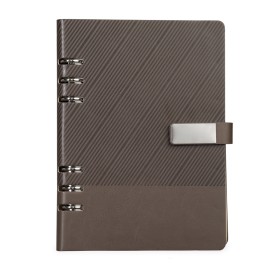 Caderno fichário com fecho magnético promocional
