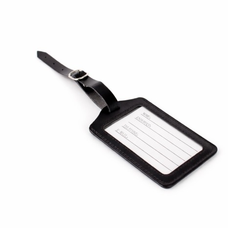 Tag identificador de bagagem em couro sintético personalizado