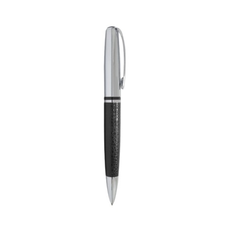 Caneta Metal Brilhante com Couro para Brinde